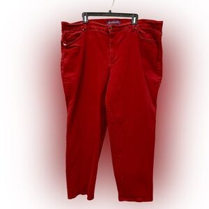 Gloria Vanderbilt “Amanda” Women's Red Ankle Jeans
